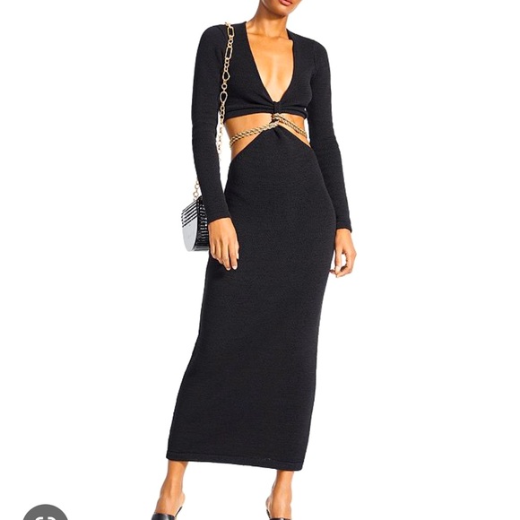 cult gaia Dresses & Skirts - NWT Cult Gaia Melody Chain Cutout Knit Maxi Dress